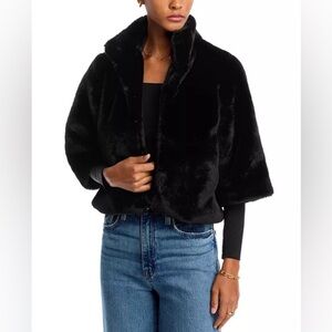 Relativity | Velour Soft Womens Bolero Shrug Jacket Size M Plush Black